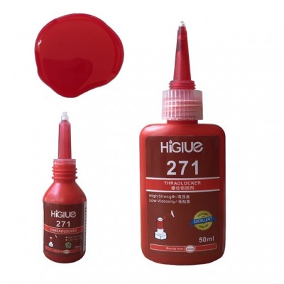 China Cheap Thread Sealant 271 High Strength Threadlocker Red,M2~m36